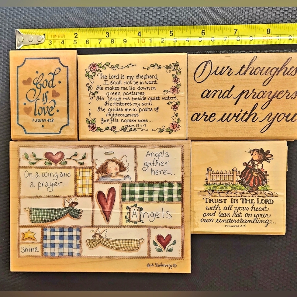 Angel and bible quote Rubber Stamps
